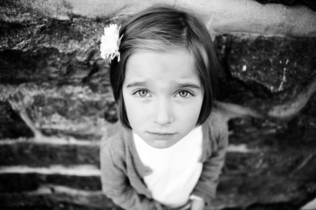girl's gray cardigan